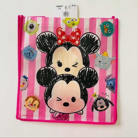 Disney | Tsum Tsum Toy Mickey Minnie Sully Stitch Reusable Shopping Bag NWT - Picture 6 of 7